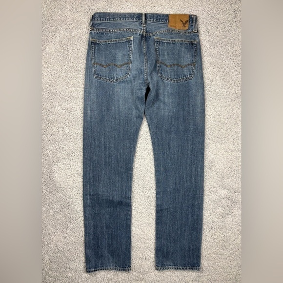American Eagle Jeans Mens 30 x 30 Slim Light Wash Casual Basic Denim Rugged - Picture 5 of 5